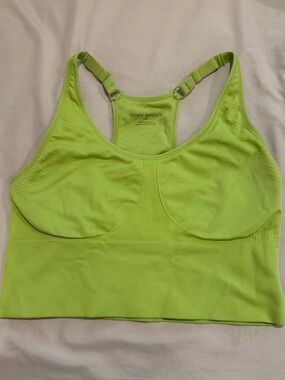 Tory Sport Neon Lime Racerback Support Bralette